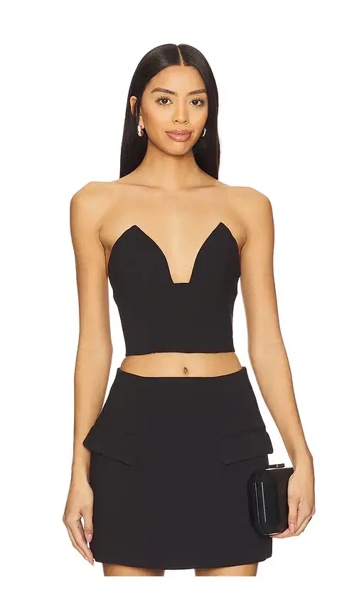 Bardot Delphi Strapless Crop Top