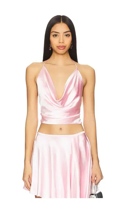 Bardot Andreama Satin Halter Top