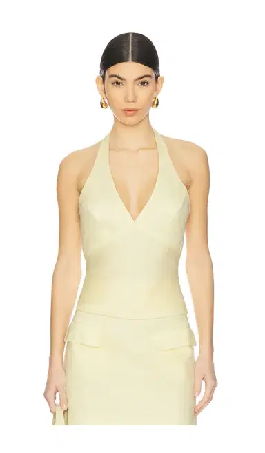 Bardot Paola Halter Linen Top | Thumbnail 1 Bardot Paola Halter Linen Top | Thumbnail 1