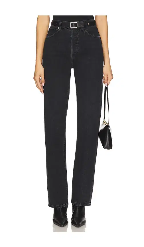 FRAME Vertical Straight Leg Jeans