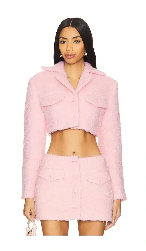 Yuhan Wang Faux Fur Cropped Jacket