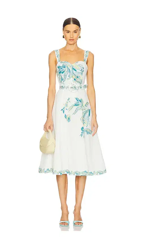 Midi Dress With Buckle Belt