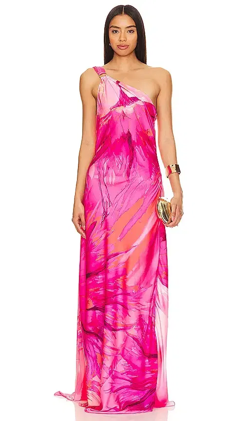 Abira One Shoulder Maxi Dress