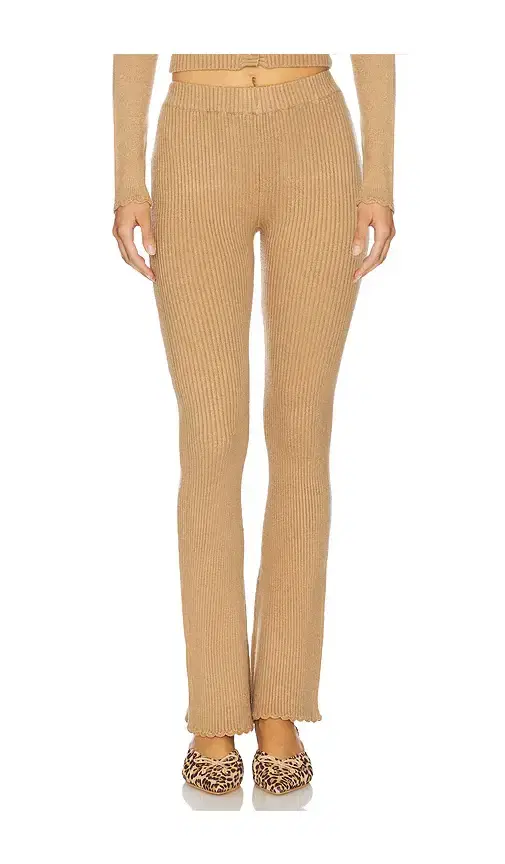 Frankies Bikinis X Bella Hadid Texas Ribbed Knit Pant