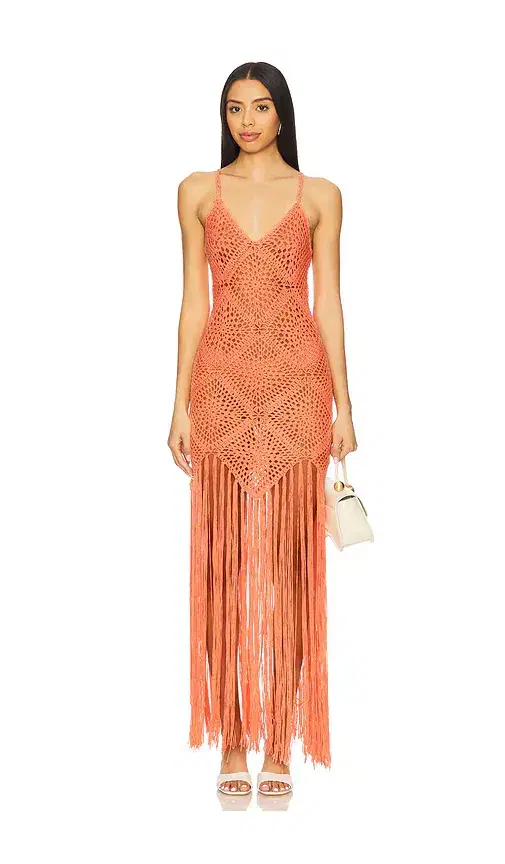 Line & Dot Wandering Crochet Dress