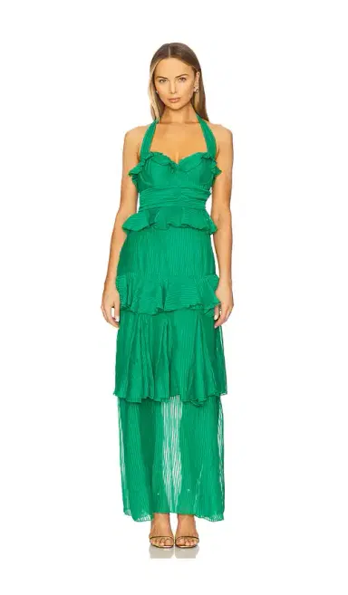Line & Dot Cari Halter Maxi Dress | Thumbnail 1