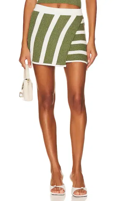 L'Academie Drea Striped Knit Mini Skirt | Thumbnail 1