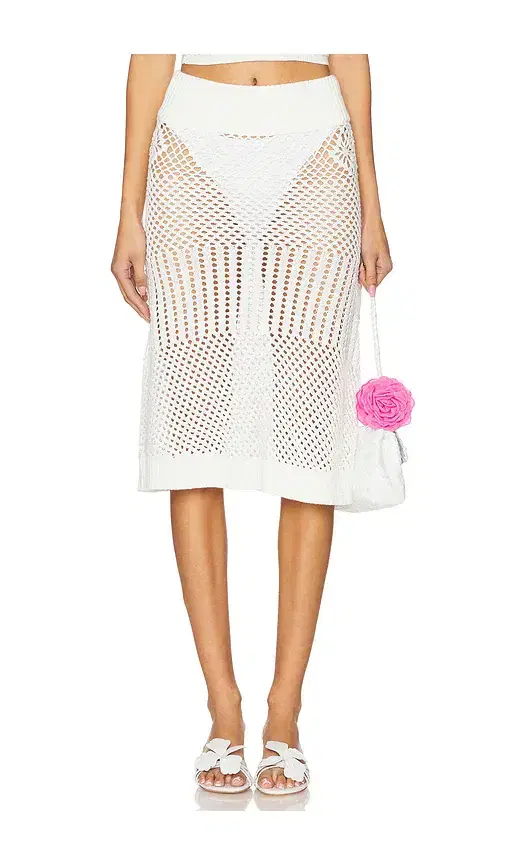 Frankies Bikinis Orchard Crochet Midi Skirt