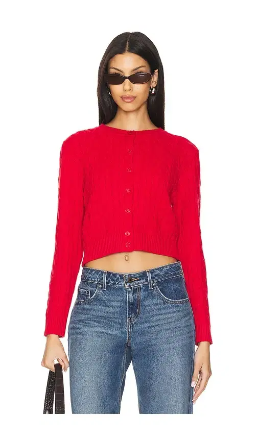 Frankies Bikinis Dudley Cable Knit Cardigan