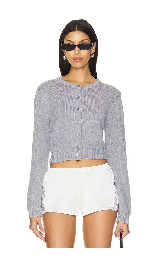 Frankies Bikinis Dudley Cotton Knit Cardigan