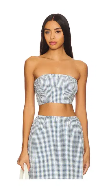 Posse Mira Strapless Crop Top | Thumbnail 1