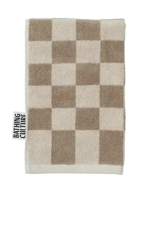 Bathing Culture Bathhouse Check Organic Hand Towel
