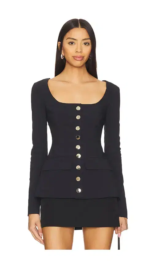 WeWoreWhat Boatneck Peplum Blazer