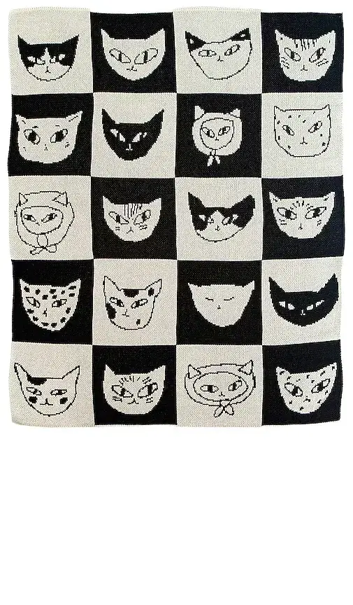 Slowdown Studio Cat Bingo Mini Blanket