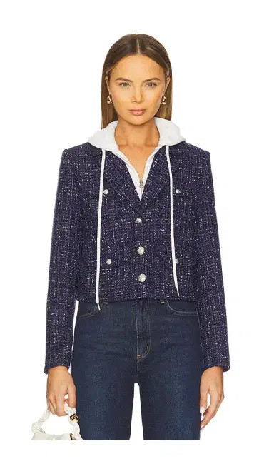 Central Park West Crop Tweed Dickie Blazer | Thumbnail 2