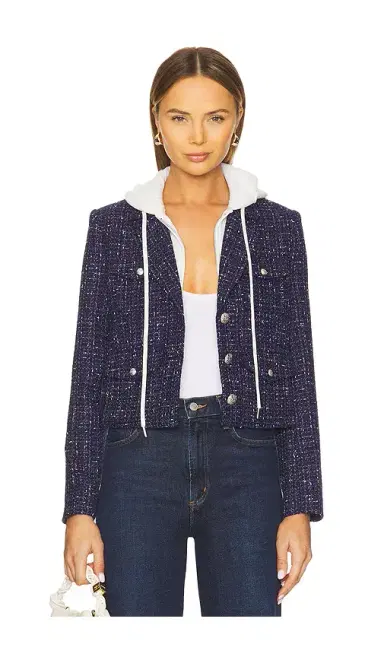 Central Park West Crop Tweed Dickie Blazer | Thumbnail 1