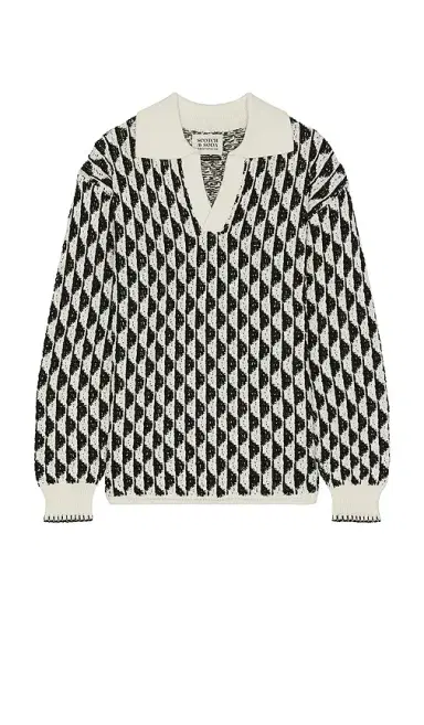 Scotch & Soda Dropped Shoulder Polo Sweater | Thumbnail 1