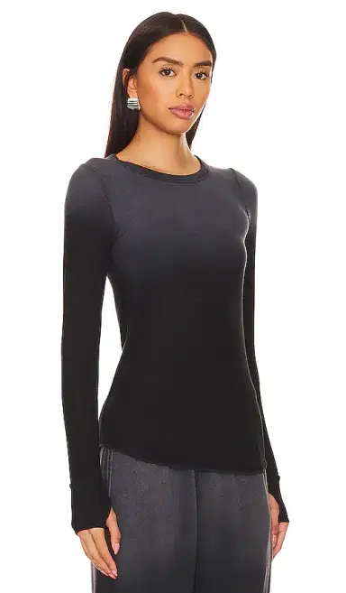 Michael Lauren Alick Rib Ombre Long Sleeve | Thumbnail 2