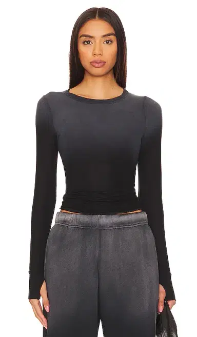 Michael Lauren Alick Rib Ombre Long Sleeve | Thumbnail 1