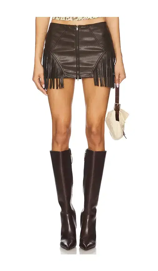 superdown Riley Faux Leather Skirt