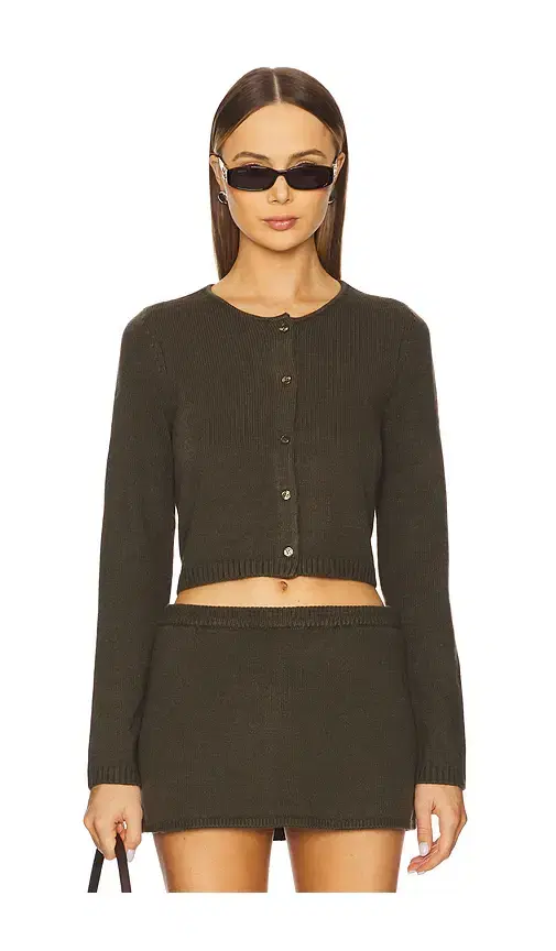WeWoreWhat Fitted Crewneck Cardigan