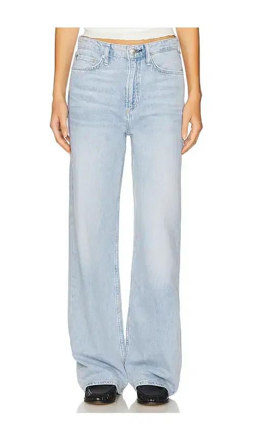 Rag & Bone Featherweight Logan Mid Rise Wide Leg Jeans