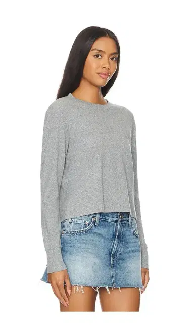 LNA Long Sleeve Cotton Rib Crew Tee | Thumbnail 2