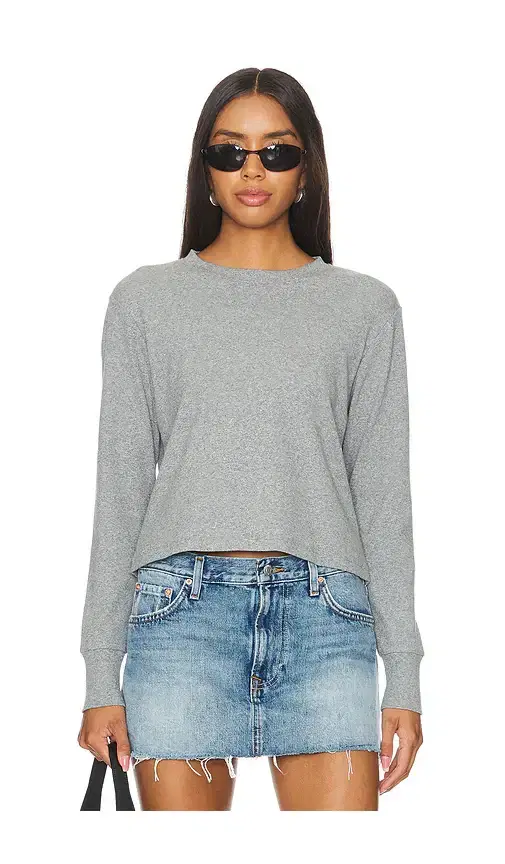 Long Sleeve Cotton Rib Crew Tee