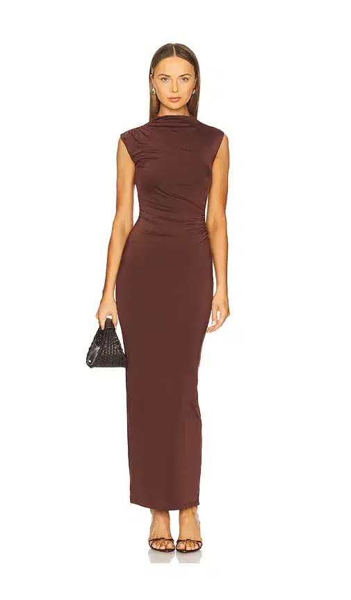 Olivia High Neck Midi Dress