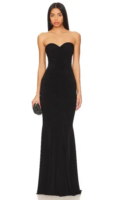 Norma Kamali Strapless Shirred Front Fishtail Gown | Thumbnail 1
