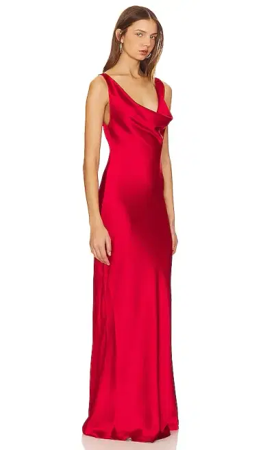 Norma Kamali Deep Drape Neck Gown | Thumbnail 2