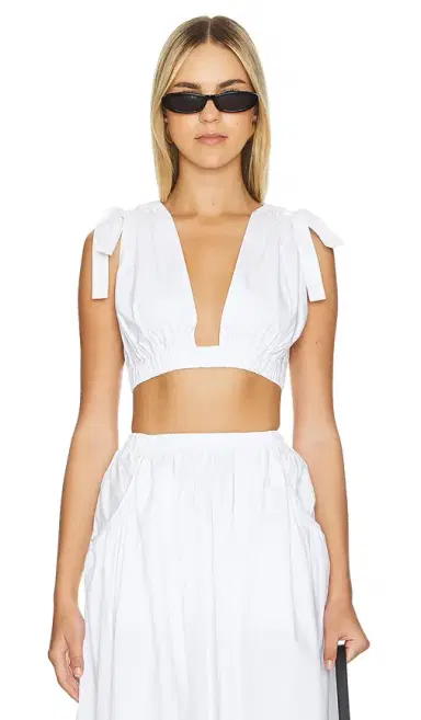 L'Academie Arman Poplin Crop Top | Thumbnail 1 L'Academie Arman Poplin Crop Top | Thumbnail 1