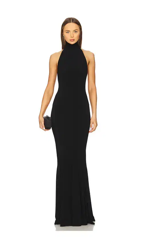 Norma Kamali Halter Fishtail Gown