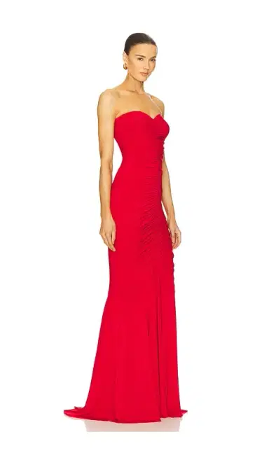 Norma Kamali x REVOLVE Strapless Shirred Front Fishtail Gown | Thumbnail 2 Norma Kamali x REVOLVE Strapless Shirred Front Fishtail Gown | Thumbnail 2