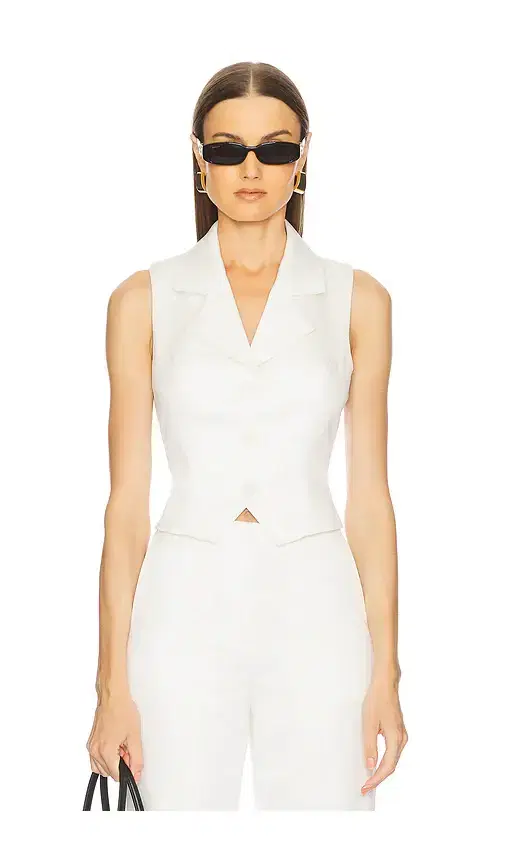 L'Academie Carinne Satin Vest Top