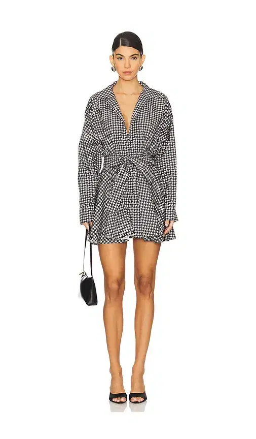 Norma Kamali Oversized Shirt Flared Mini Dress