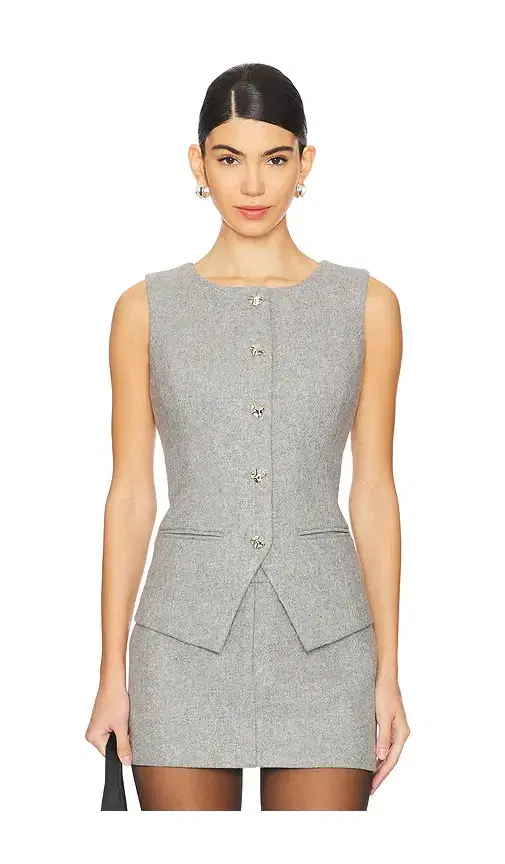 Line & Dot Damson Vest