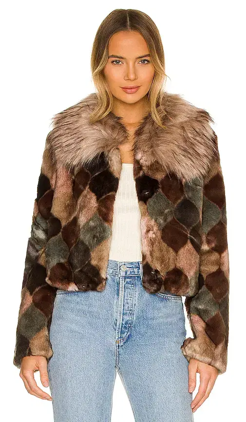 Unreal Fur Casablanca Faux Fur Jacket