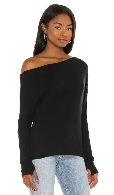 ENZA COSTA Cashmere Cuffed Off Shoulder Long Sleeve Top | Thumbnail 2 ENZA COSTA Cashmere Cuffed Off Shoulder Long Sleeve Top | Thumbnail 2
