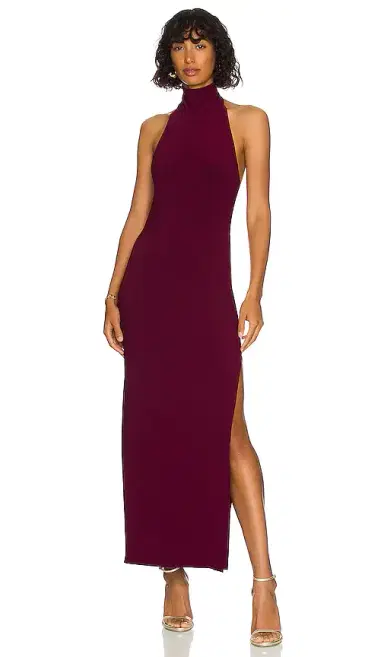 Norma Kamali x REVOLVE Turtle Halter Side Slit | Thumbnail 1 Norma Kamali x REVOLVE Turtle Halter Side Slit | Thumbnail 1