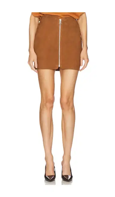 The Sei Leather Mini Skirt With Zip | Thumbnail 1 The Sei Leather Mini Skirt With Zip | Thumbnail 1