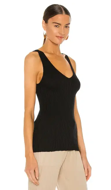 ENZA COSTA Military Rib U Neck Tank | Thumbnail 2