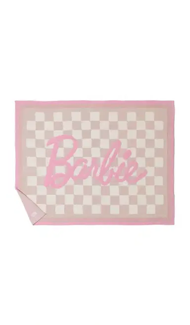 Barefoot Dreams CozyChic Barbie Checkered Throw | Thumbnail 2