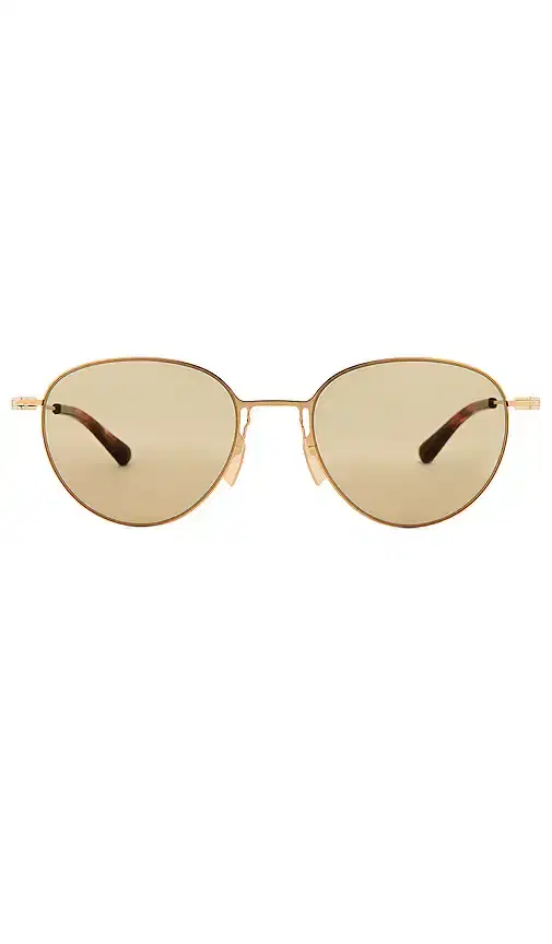 Bottega Veneta Thin Triangle Round Sunglasses