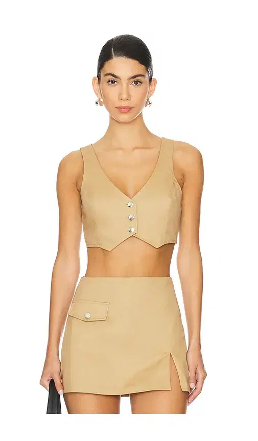 Amanda Uprichard Ethan Cropped Vest