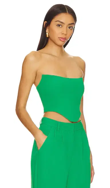Amanda Uprichard Sabine Crop Top | Thumbnail 2