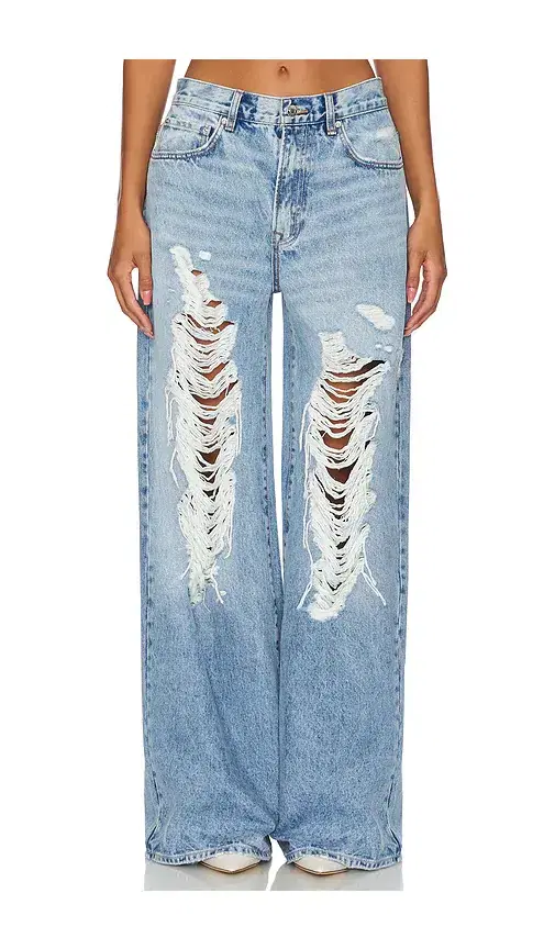 Luna Mid Rise Baggy Wide Leg Jeans
