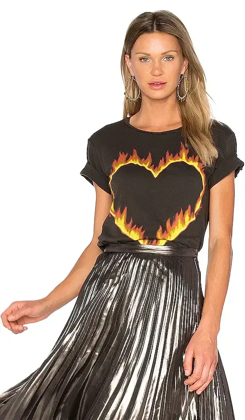 Lauren Moshi Croft Fire Heart Tee