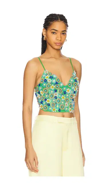 LA FUORI Mossy Meadow Bustier | Thumbnail 2
