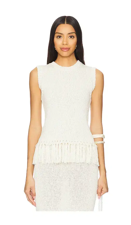 4th & Reckless Lauryn Knit Fringe Top